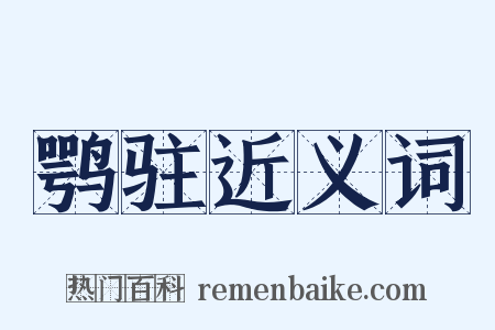 鹗驻近义词是什么意思的图片